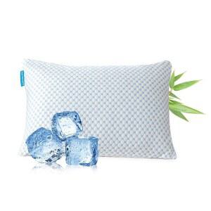 스플람다르브 쿨링 파쇄 메모리 폼 베개 퀸 사이즈 - 등받이 및 측면 침목을 위한 조절 가능한 로프트, 통기성 지지형 침대 베개, 탈착식 세탁 커버(퀸 팩 1개)