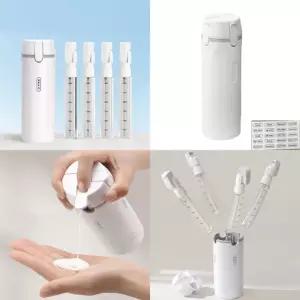 쏙 샴푸 한 손에 리필 바디 수납 디스펜서 린스 동시 로션 4in1 4가지