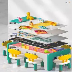 블럭방 테이블레고 놀이 놀이판 호환 책상 블럭 대형 유치원 레고방