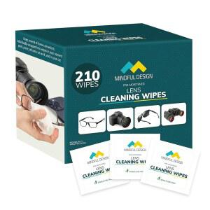 안경용 렌즈 클리닝 물티슈, 210ct - 개별 포장, 안경 클리닝, 안경/ 선글라스용 포장은 다를 수 있습니다