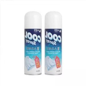 여름 스포츠 쿨스프레이 급속 냉각 멘톨 시원한 의류용 분사기 2개입