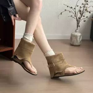 [하프클럽/레이디슈]레이디슈 쪼리 앵클 샌들부츠 스트랩 버클 여름 샌들 03