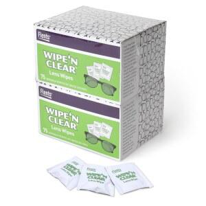 플렌츠 렌즈 물티슈, 물티슈 'N 클리어, 150 카운트, 사전 보습, 스트릭 프리, 안경, 선글라스, 부드러운 청소, 투명 시야, 여행 및 편의를 위한 개별 포장, 미국산