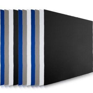 프렌다 12팩 대형 극세사 유리 청소복 12 x 12인치 오버사이즈 안경 선글라스 전자 화면 및 렌즈(블랙, 화이트, 그레이, 로열 블루)