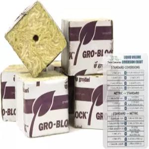 그로단 1.5인치 x 미니 블록 그로우 미디어 록울 스톤울 큐브 전파 + 트윈 카나리아 차트 - 15