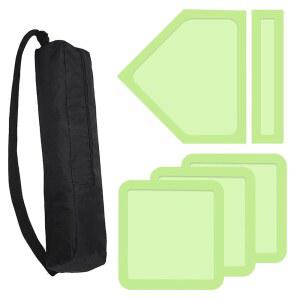 BIYQFCR 야구 홈 플레이트 & 베이스 세트 5종 킥볼 야구, 야전용 뒷마당, U2013 U2019 1개, 소프트볼, 3개, 투수