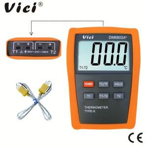 VICI 산업용 K형 열전대 온도계 -50 ℃ ~1300 고정확도 듀얼 채널 고속 접촉 측정기 TP01 Porbe