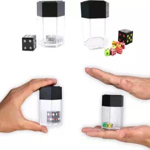 섬리카 매직 폭발 주사위 세트(2팩 블랙 1PCS 컬러 1PCS) 변화하는 클로즈업 트릭 할로윈 크리스마스