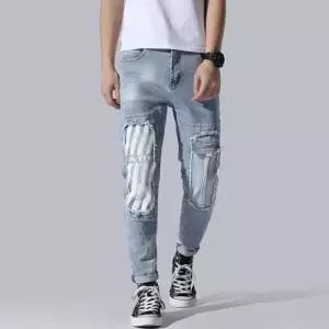 남성용 데일리룩 주니어 스키니진 스판 패션 슬림 청바지 봄가을 일자핏 인기3