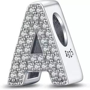 앤모스 팔찌와 목걸이 발렌타인데이 선물용 이니셜 문자 Z 참 알파벳 당글 비즈 생일 선물