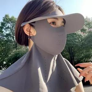 [신상오픈런]여성용 여름 스포츠 햇빛 차단 썬캡과 페이스 마스크 (39633725)