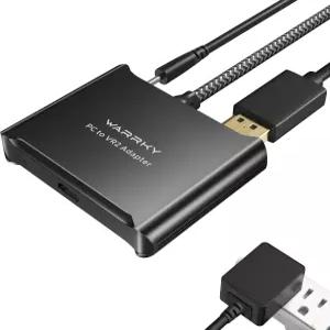 워키 PSVR2 PC 어댑터 액세서리 [알루미늄 쉘 업그레이드된 IC] AR 글래스 휴대용 모니터 DP 1.4 케이블