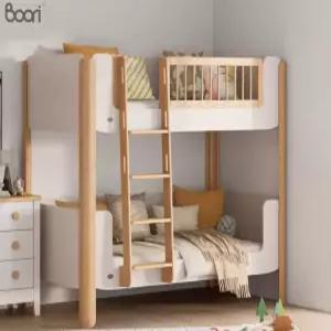 원목 2층 침대 어린이 남아 여아 아동 사다리 화이트