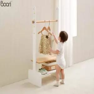 아기 유아 아동 옷걸이 옷장 행거 침실 모던 원목