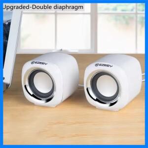 Hifi 미니 데스크탑 유선 USB 컴퓨터 노트북 PC 용 듀얼 스피커 서라운드 스테레오 서브 우퍼 AUX 재생 메