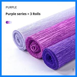 크레이프 종이 스트리머 3 롤, DIY 선물용 크레이프 종이 시트 다채로운 종이 꽃 포장지 공예품