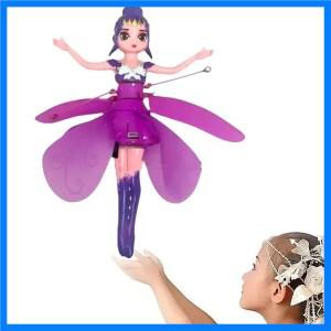 회전하는 발광 공주 헬리콥터 인형 춤추는 비행기 제스처 감지 장난감 크리스마스 선물 휴일