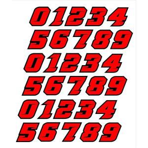 두꺼운 10,000만 맞춤형 컬러 야구 하키 축구 라크로스 소프트볼 헬멧 2가지 색상 블랙 레드 숫자 스티커 데칼 세트 1.25인치 3세트