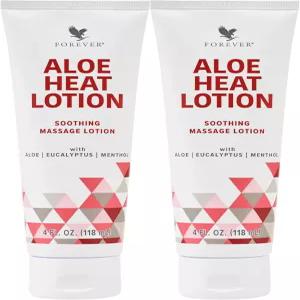 포에버 리빙 - 멘톨과 유칼립투스가 함유된 알로에 히트 로션 스킨 영양 친화적 포뮬러 4 floz. (2팩)