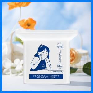 여행용 일회용 페이스 타올, 생분해, 대형 건조 페이스 와이프, 매우 두껍고 부드럽고 깨끗한 페이셜 타월,
