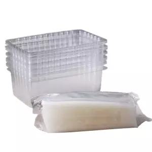 비닐봉투 투명 쿠키 포장 트레이 약과 백 떡 포장 봉투+받침대 100개