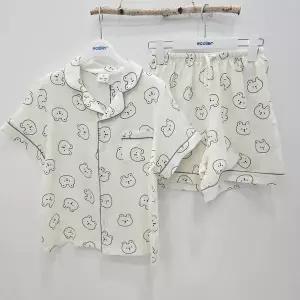 [에꼴리에][시흥모다] 에꼴리에 주니어 쿨 시어서커 카라 파자마 잠옷세트 26OP753_SH