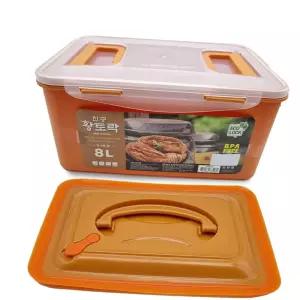 황토락 반찬통 김치통 6호 중 8L 누름판포함 절임 밀폐용기