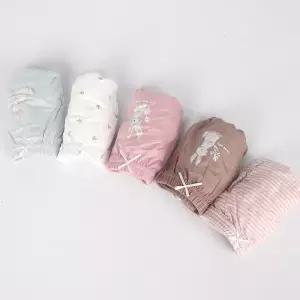 필굿 여아동 유아 주니어 순면 삼각팬티 세트 래빗 5매 아기 초딩 초등학생 중학생 청소년 속옷