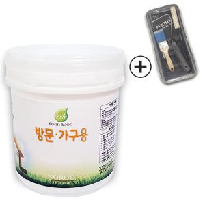 노루페인트 순앤수 친환경 수성페인트 1L 방문가구용 반광 간단세트