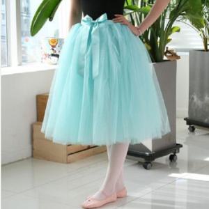 6부 민트 발레 튜튜 스커트(치마만) 성인발레복 발레치마