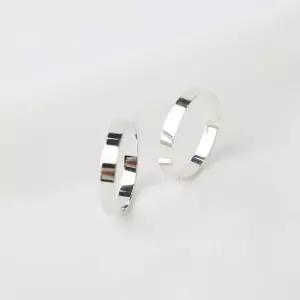 순은 심플 민자 평반지 3mm 순은 엄지 검지 은반지