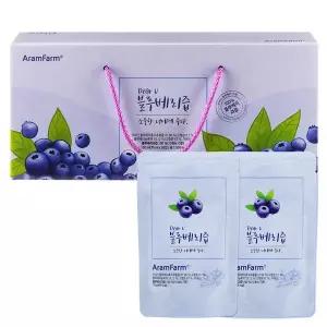 아람농장 국내산 무농약 블루베리로 만든 DearU 블루베리즙 30포 선물세트