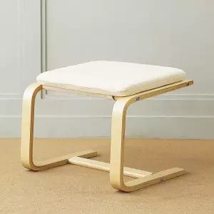일루일루 실론 풋스툴 발받침대 보조의자 책상발받침대 쇼파스툴 낮은의자 패브릭 내추럴