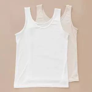 여 아동 런닝 퓨어 모달 주니어 민소매 나시 베이직 흰색 살색 키즈 어린이 초등 학생 쥬니어 IRU3007