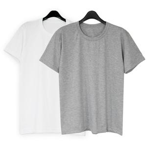 엘리시아 30수반팔 흰색회색 무지면티14호에서XL까지