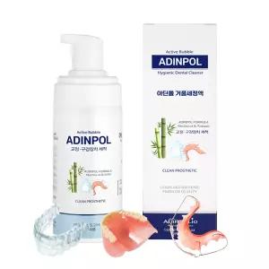 30초 세정 아딘폴 투명 교정기 교정 유지장치 세정제 틀니 의치 인비절라인 세척/ 1통