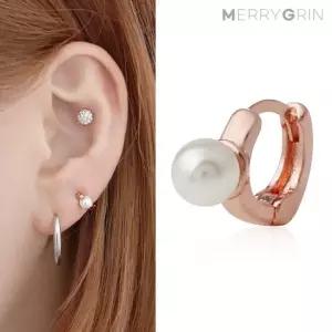 [메리그린] 14K 골드핀 진주 링 피어싱 한쪽판매