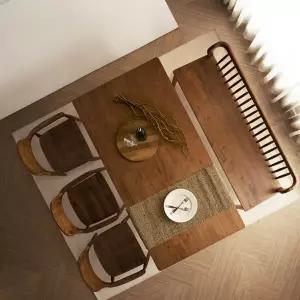 [Hmall혜택가][에보니아]BEST 미스틱 원목 6인용식탁세트(테이블1+의자3+벤치1)