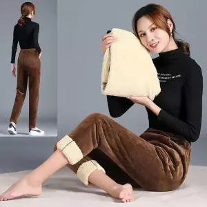 골덴 기모 바지 밍크 융 팬츠 밴딩 패딩 누빔 슬림핏 방한 겨울 따뜻한 글로벌와이