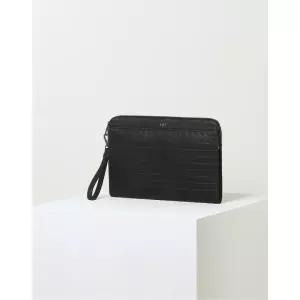 [롯데백화점]닥스 액세서리 [선물포장] [GRIDⅡ] 블랙 그리드 패턴 클러치백 DBBA2F269BK