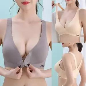 [셀러허브]앞후크브라 노와이어 뽕브라 푸쉬업 볼륨 사기 보정 (S9304250)