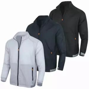 빌리언즈 봄 여름 바람막이 경량 홑겹 얇은 무지 작업복 상의 방수 방풍 매쉬 간절기 흰색 냉감 러닝 자켓 단체복 빅사이즈