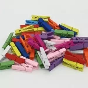 아트박스 와인앤쿡 가랜드 사진걸이 컬러우드집게 45p 1세트