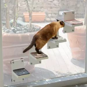 냥단 스텝 고양이 벽부착 캣워크 미니 선반 윈도우 화이트 DO23051