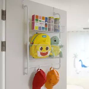 노바리빙 다용도 와이어바구니 문걸이 선반 2단