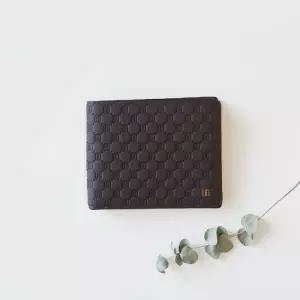 [롯데백화점]닥스 액세서리 [선물포장][LOUIS] 브라운 DD경판로고 매트 가죽 반지갑 DBWA2F368W3