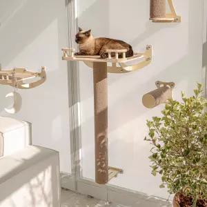 원목 고양이 캣워커 냥꿀 대형 캣워크 85cm 캣폴 세트 GO23105