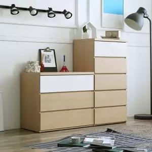 트리플 심플 서랍장 세트(와이드3단+600 5단)