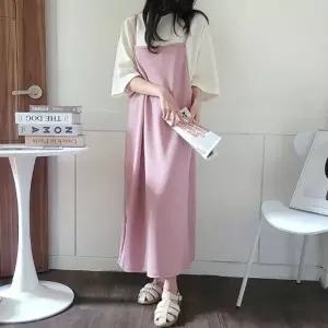 [보리보리/보리맘]투투 반팔 원피스 수유복 세트 빅사이즈 롱원피스 임부복 R414