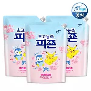 [봄에디션] 피죤 초고농축 섬유유연제 체리블라썸 1.3Lx3개 / 일반드럼겸용